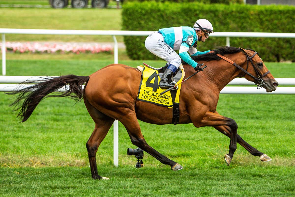 Rockemperor wins the Joe Hirsch Turf Classic Belmont 20211009